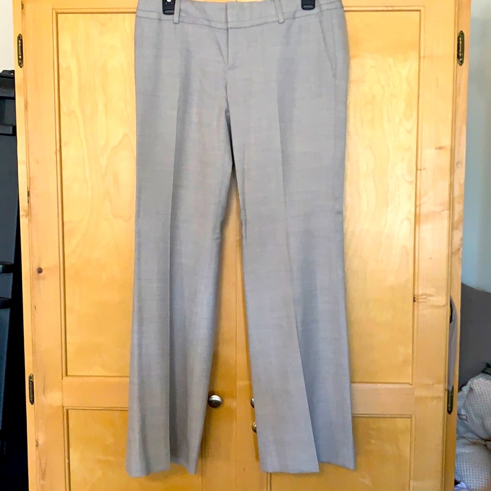 Light gray herringbone slacks